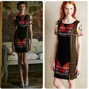 Ranna Gill Embroidered Shift dress Anthropologie